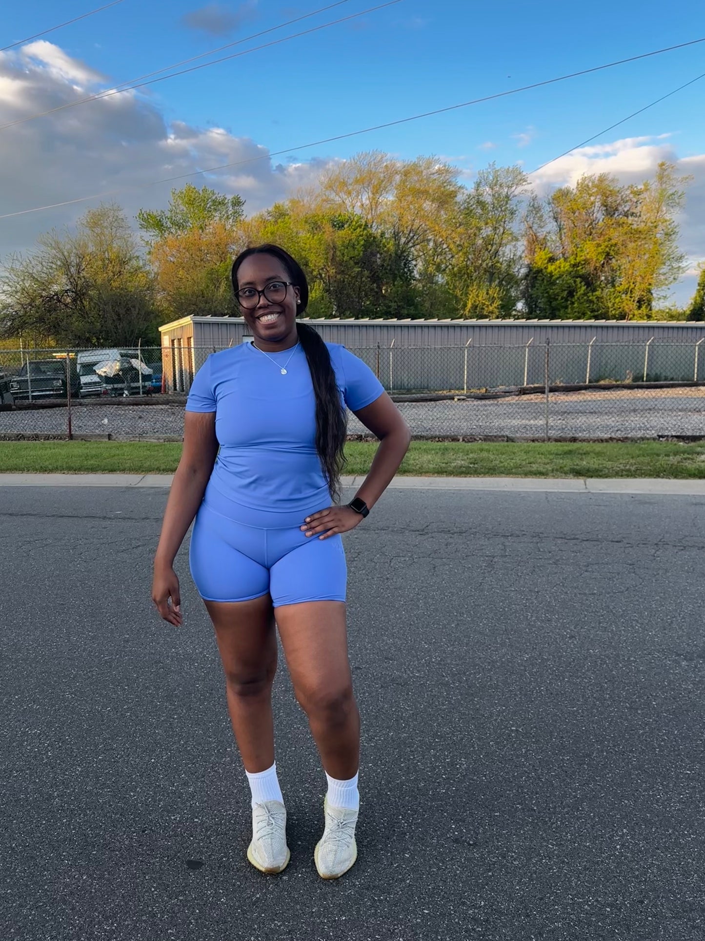 Periwinkle Biker Shorts
